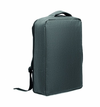 Logotrade promotional giveaway picture of: A safe 15-inch laptop backpack made of 300D RPET with a 210D RPET lining and customizable printing.